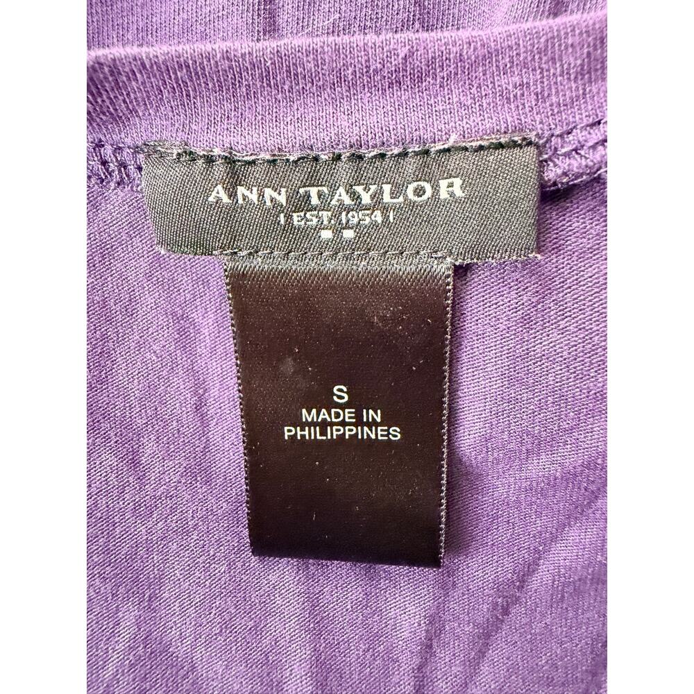 3 for $9 Ann Taylor Ribbon Purple Tank Top S EUC - Picture 4 of 5
